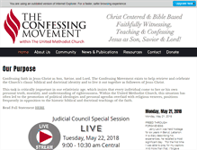 Tablet Screenshot of confessingumc.org